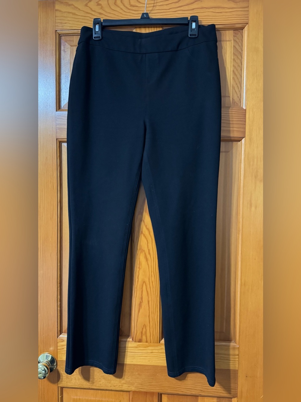 Soft Surroundings Black Straight-Leg Ponte Pants